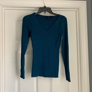 Teal V Neck sweater from WHBM